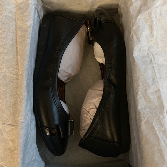 Cole Haan Elsie Ballet II Bow Flat Black New 6 - Picture 12 of 14